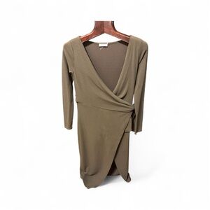 Babaton Long Sleeve fine knit  Olive Dress size S used once
